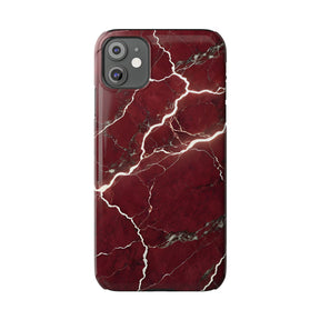 Burgundy Marble - Slim Phone Case